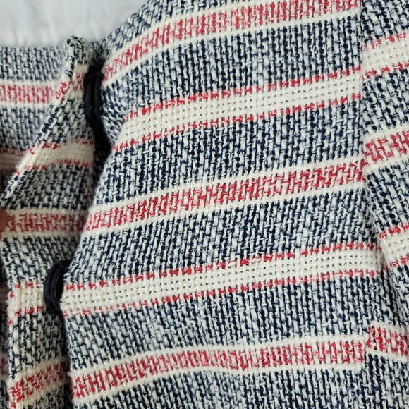 Zara Basic Tweed Knit Blazer Womens Small Textured Snap Button Jacket - Picture 6 of 9